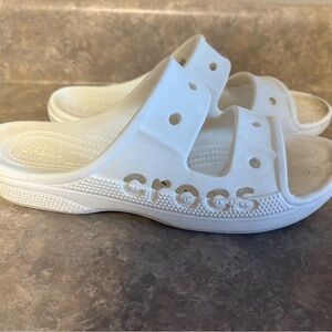 CROCS White Slide Sandals